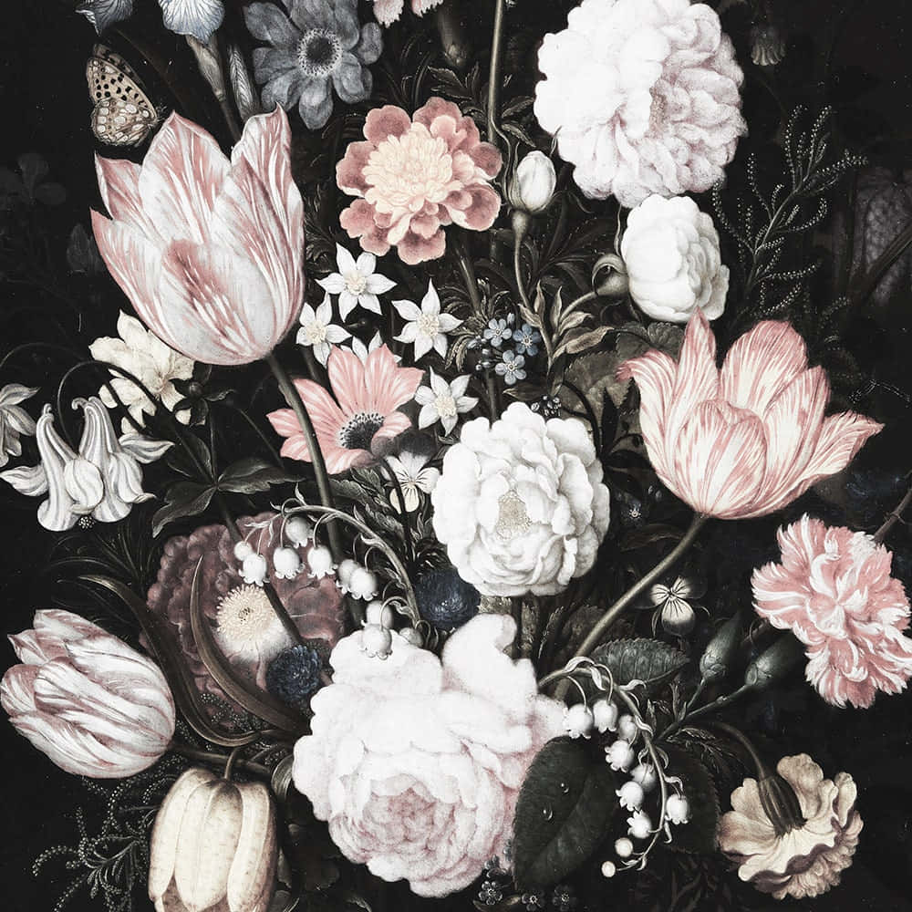 Captivating Dark Floral Background