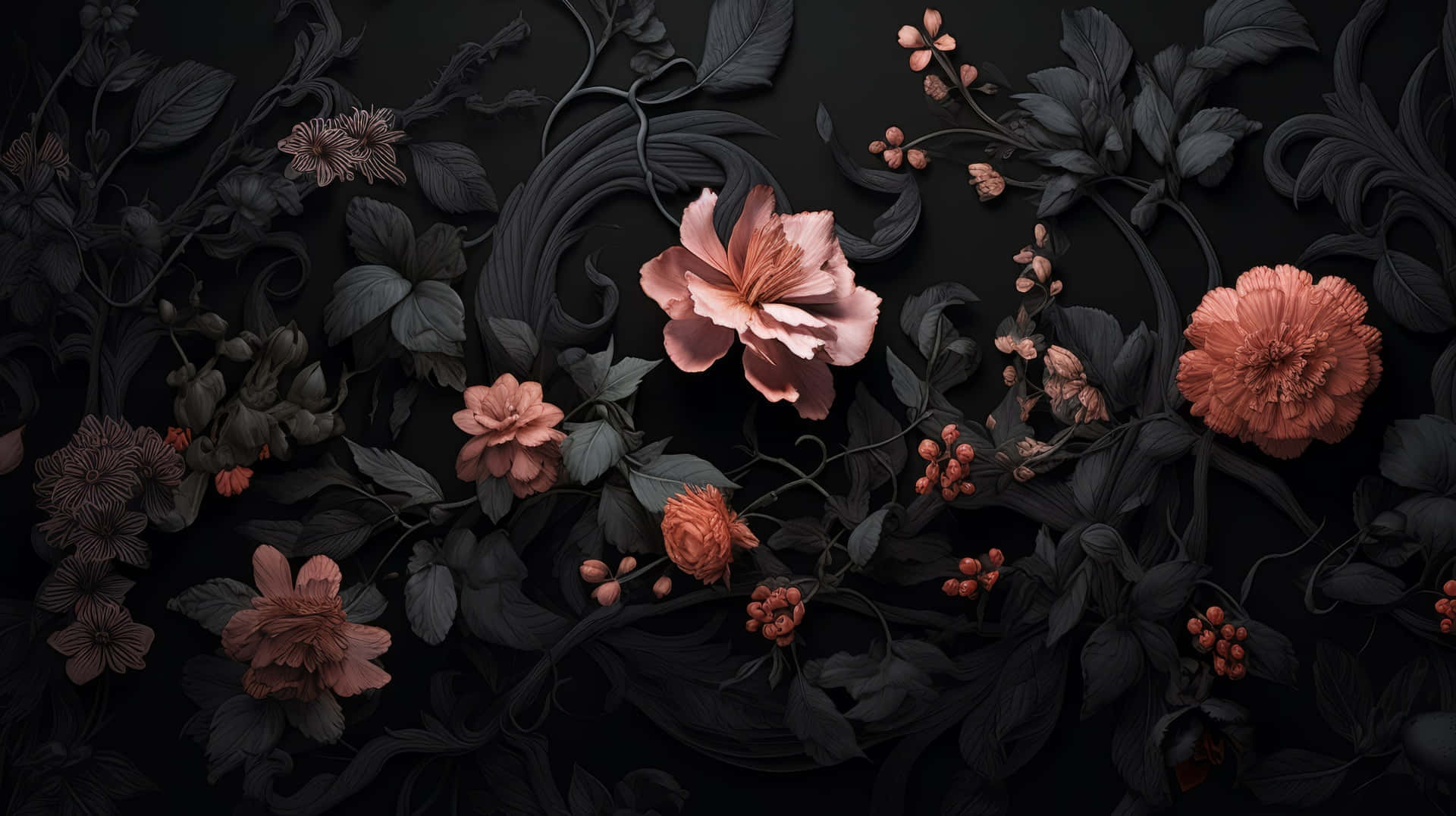 Dark Floral Elegance.jpg Wallpaper