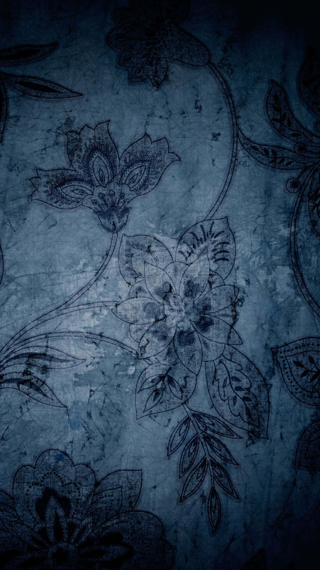 Dark Floral Pattern Texture Wallpaper