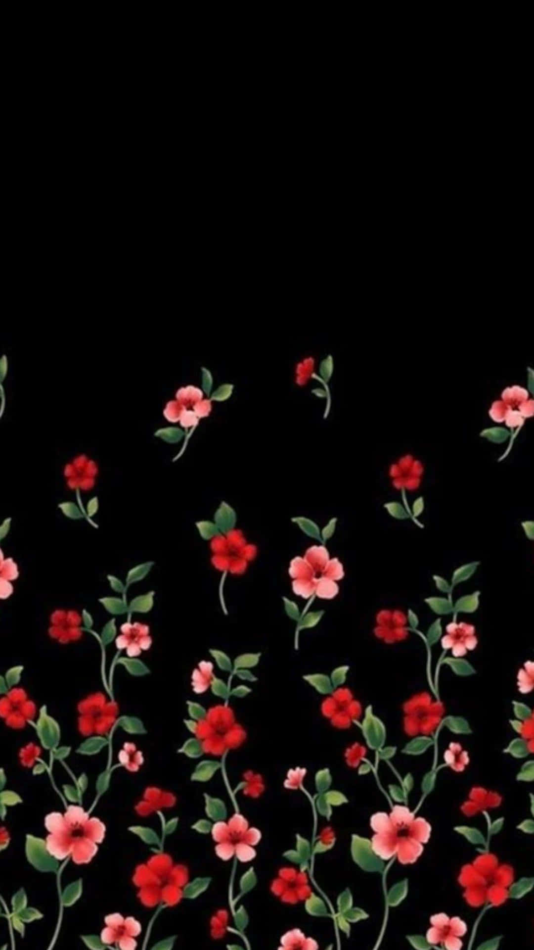 Dark Floral Patterni Phone Wallpaper Wallpaper