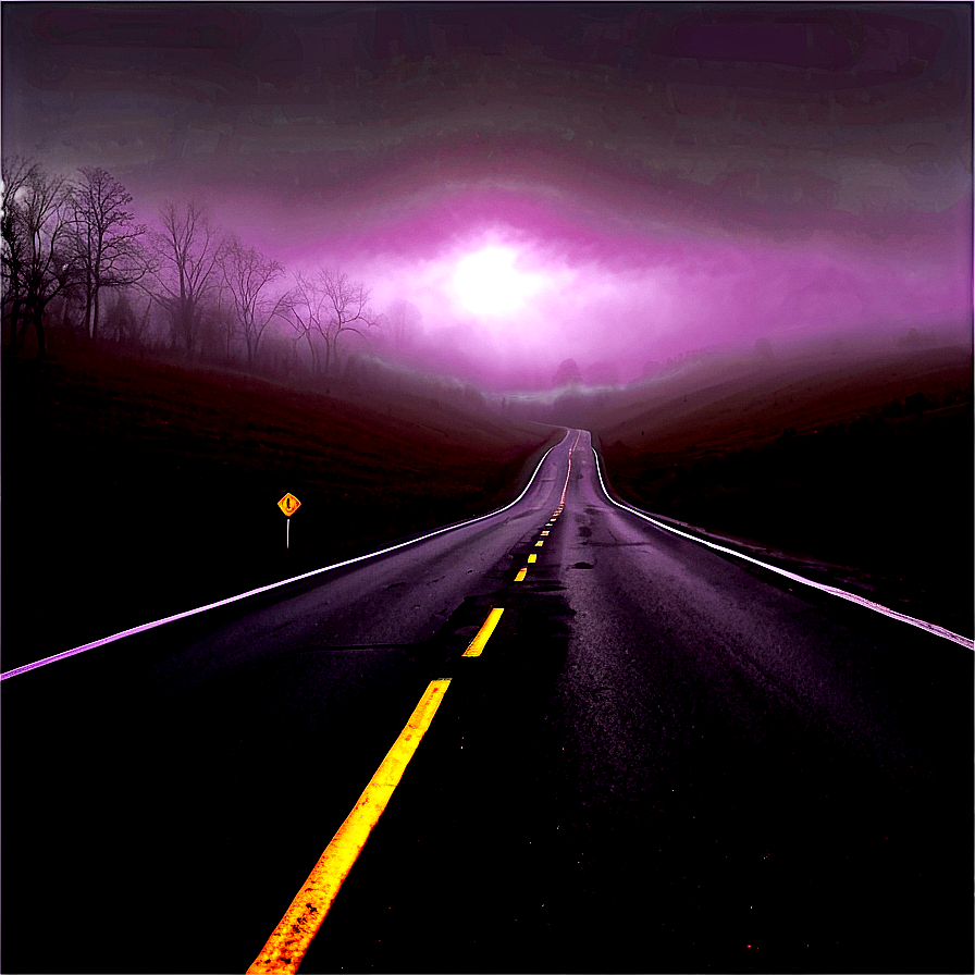 Dark Foggy Road Png Luw69 PNG