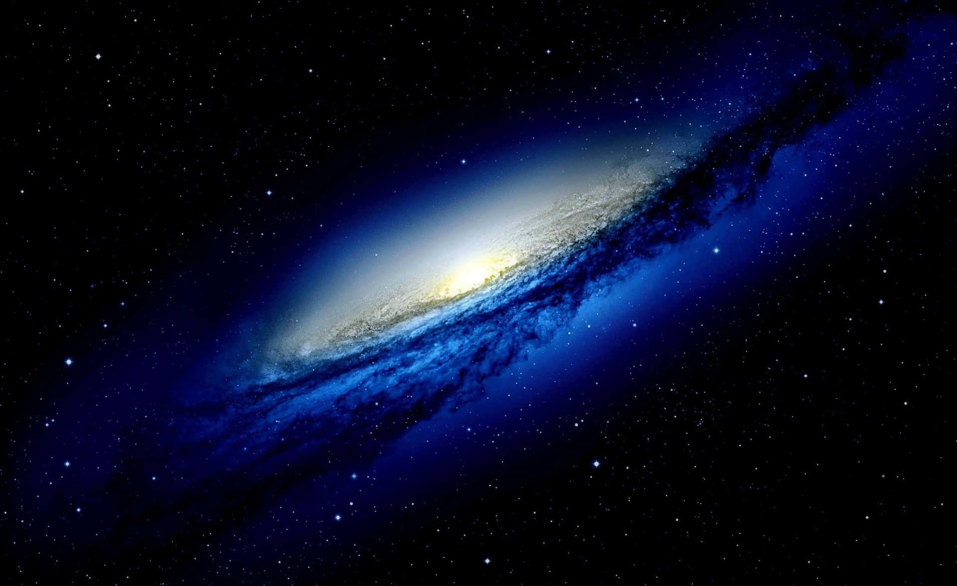 Majestic Dark Galaxy Unfolding in the Night Sky Wallpaper