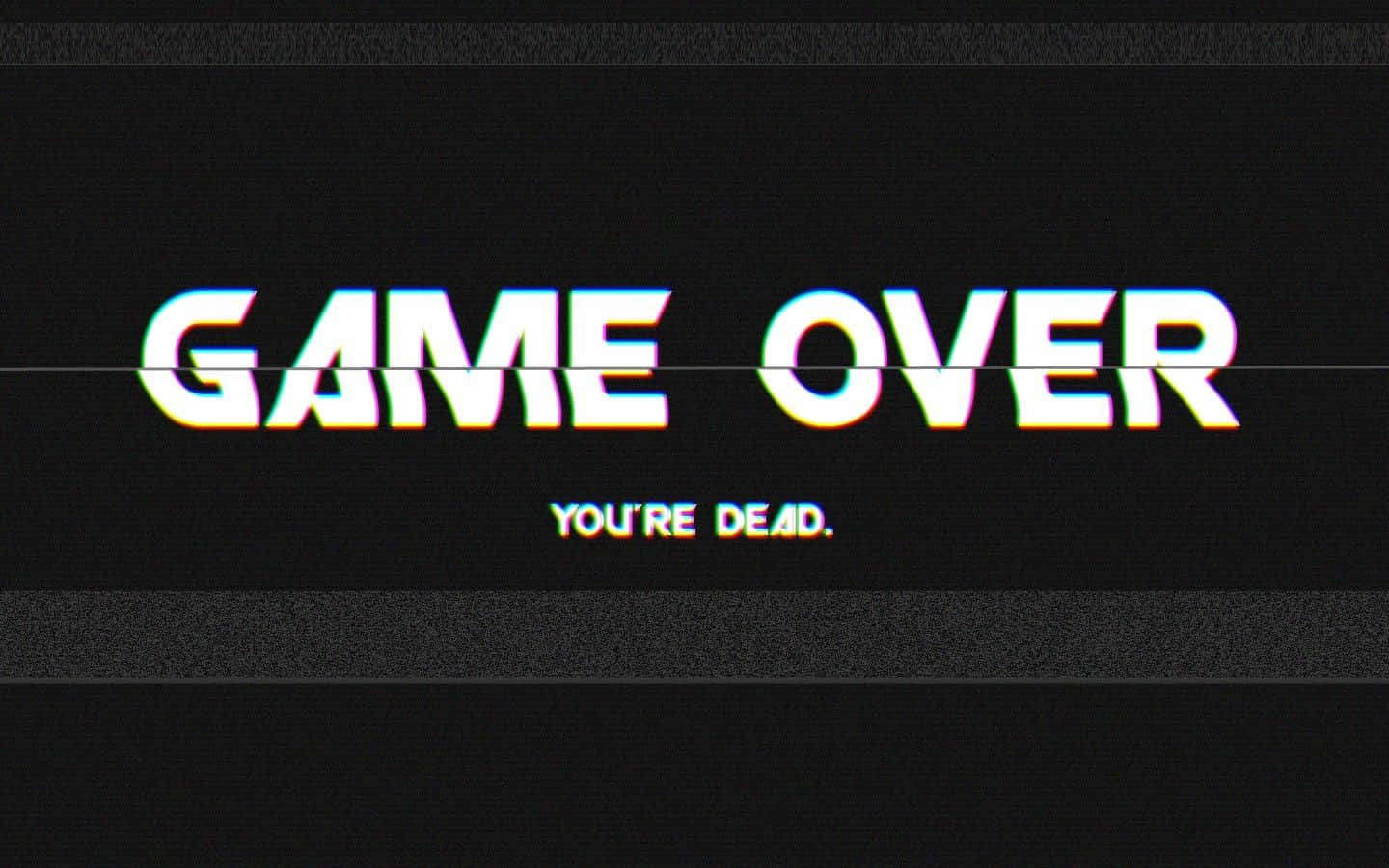 Dark Game Over - Sinister Video Game Termination Screen Wallpaper