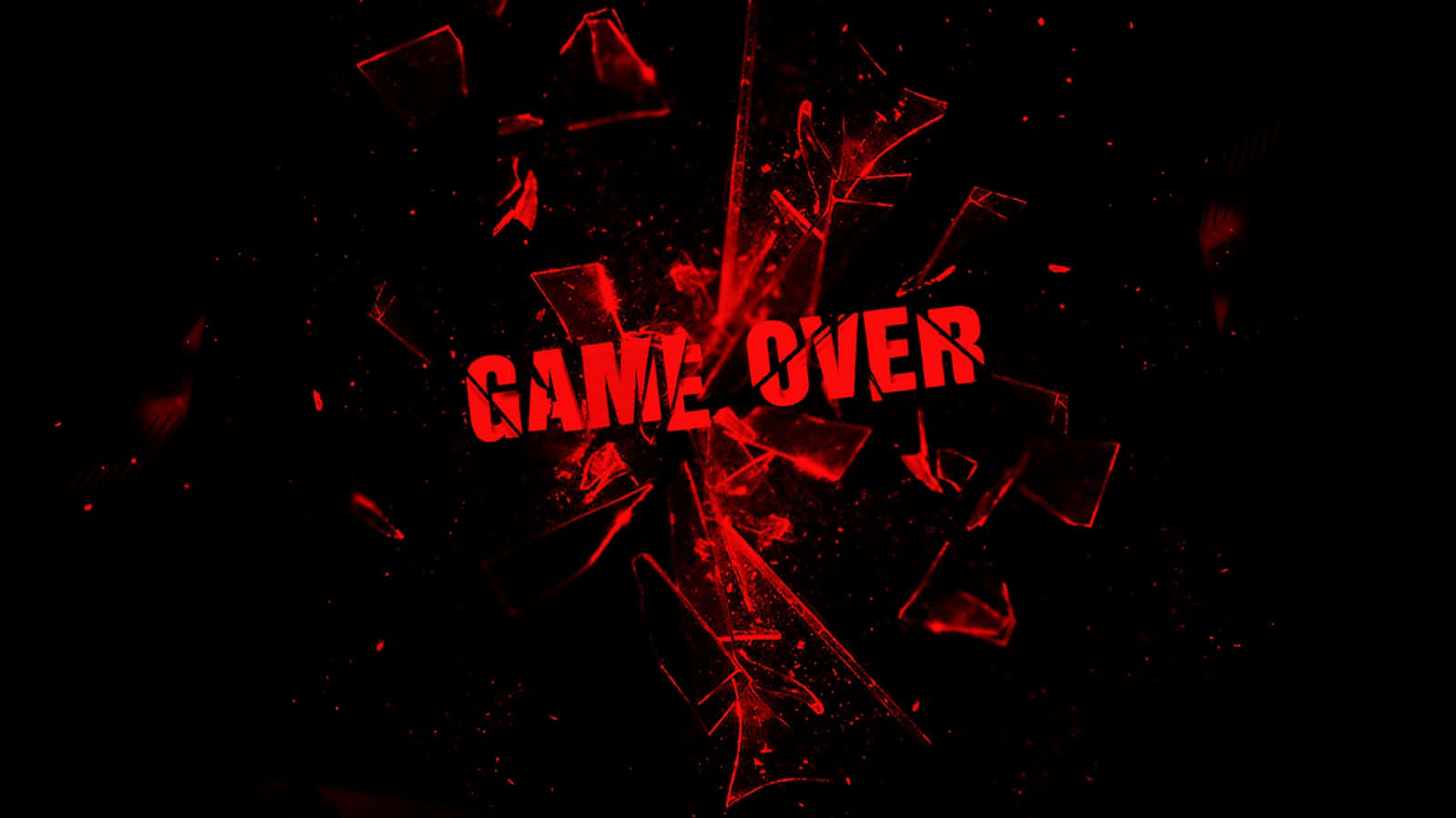 Dark Game Over on a fiery background Wallpaper