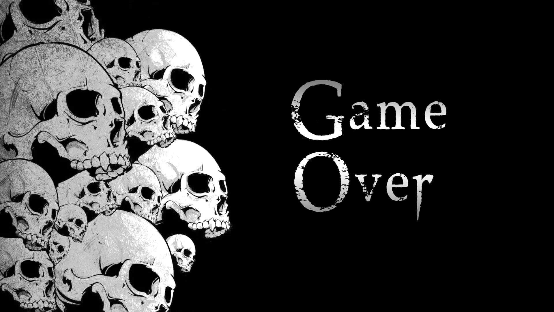 Dark Game Over - An Abstract Gaming Themed Background Wallpaper