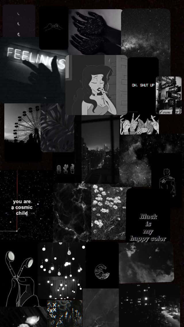 Dark_ Gothic_ Aesthetic_ Collage Wallpaper