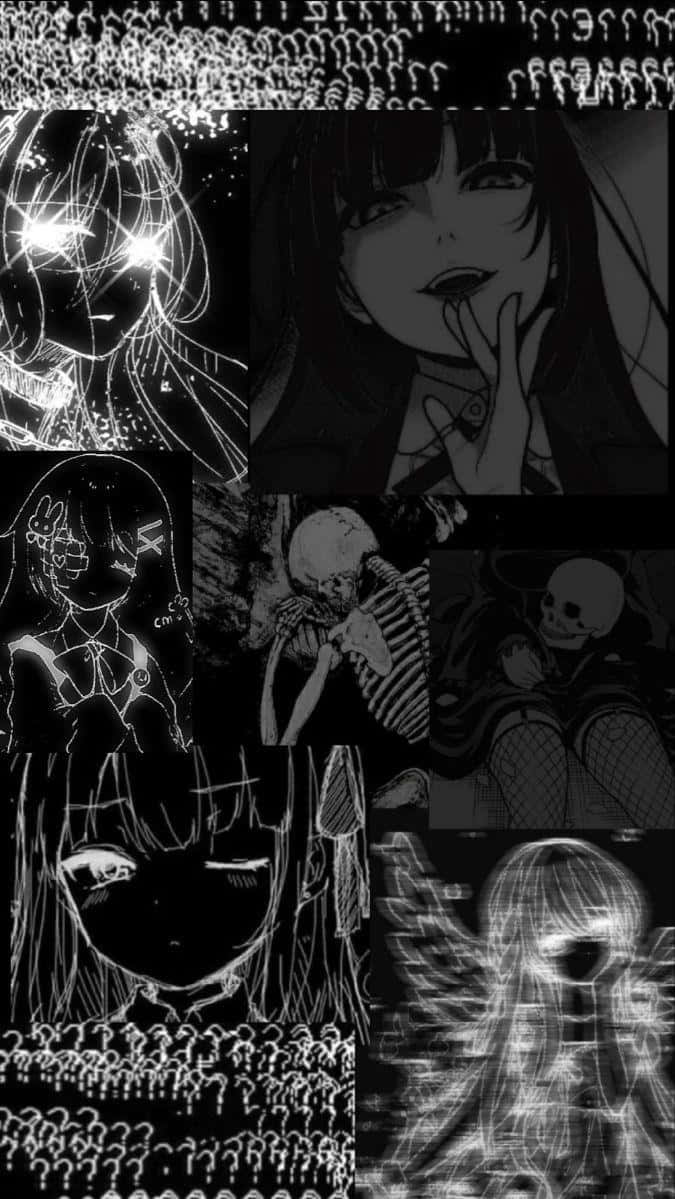 Dark Gothic Aesthetic Collage Wallpaper