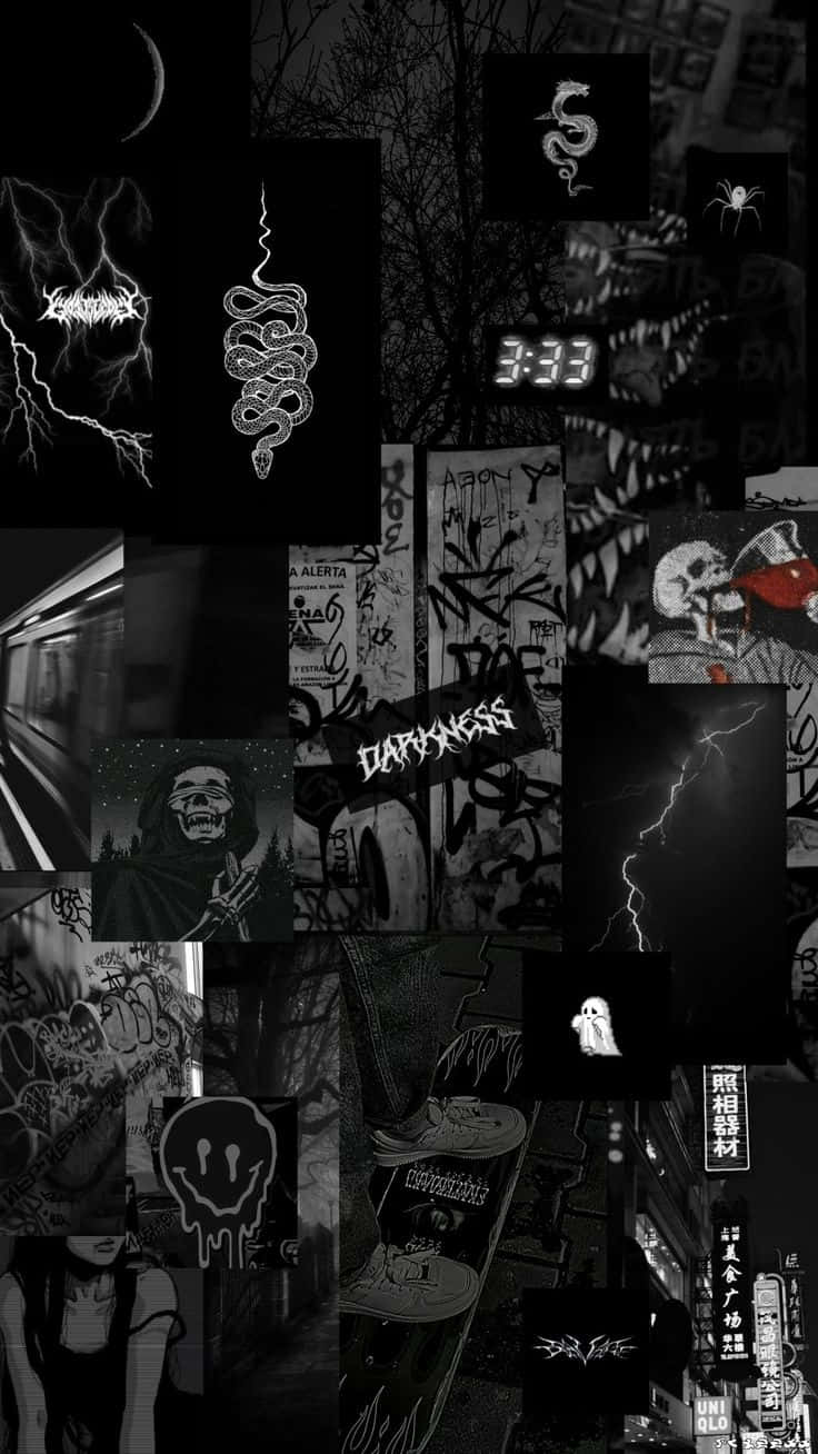 Dark_ Gothic_ Collage_ Aesthetic.jpg Wallpaper