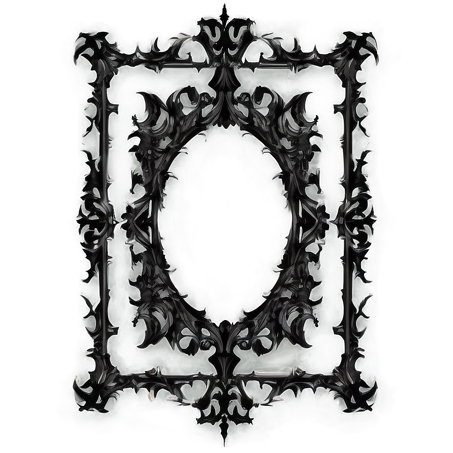 Dark Gothic Frame Png 06262024 PNG