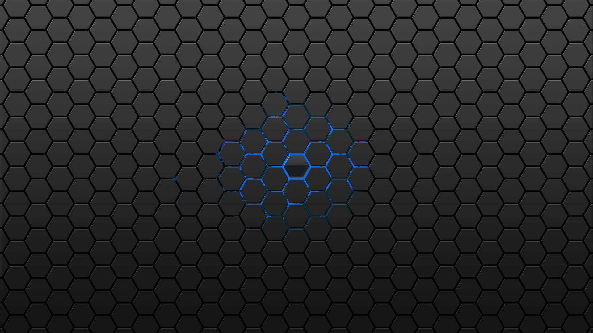Dark Gray Abstract Honeycomb Picture