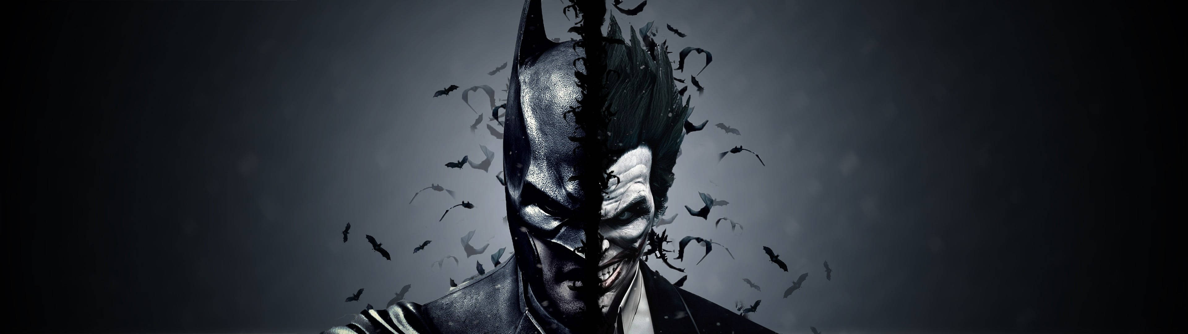 Dark Gray Batman And Joker Wallpaper