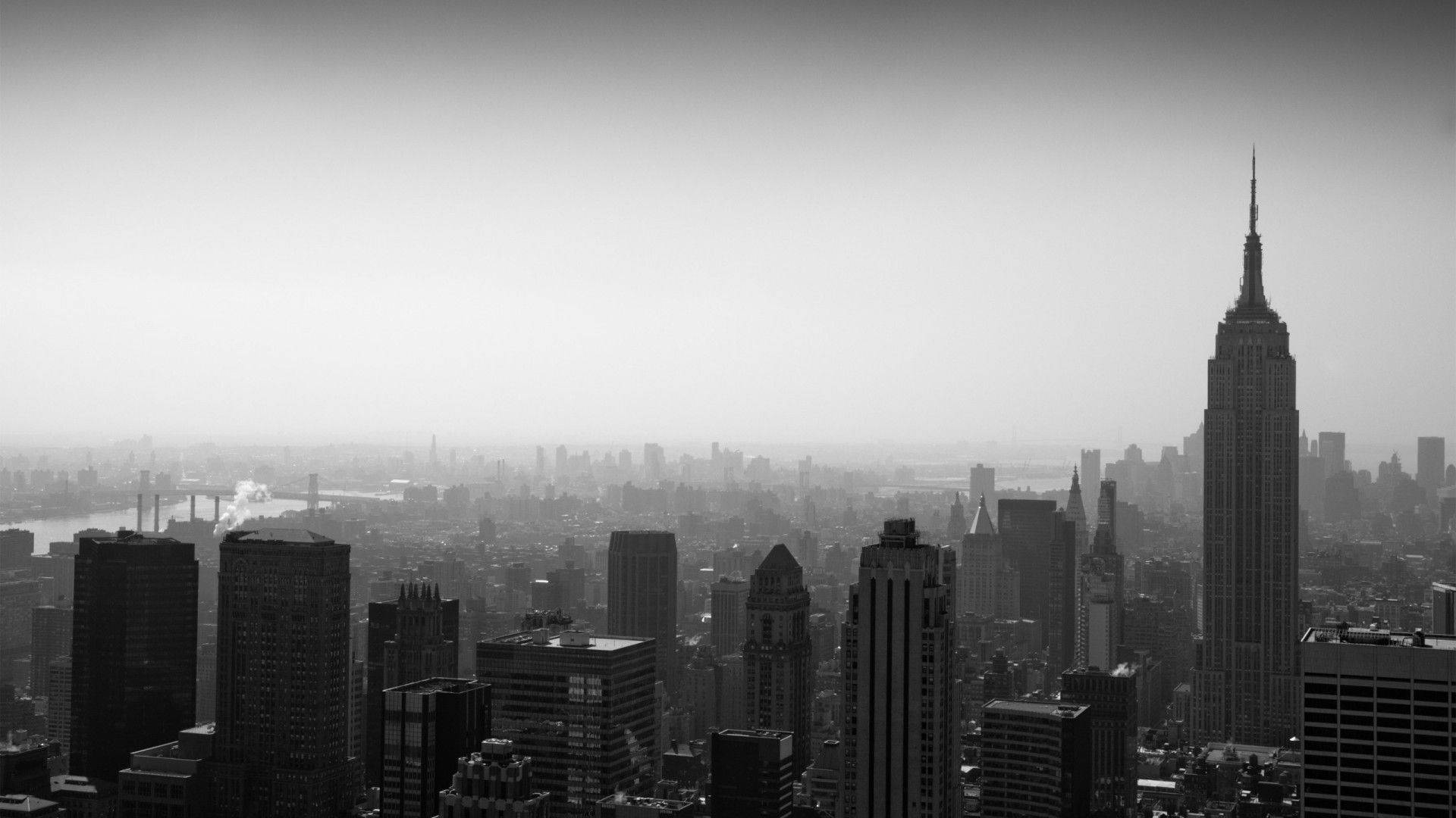 Dark Gray New York Skyline