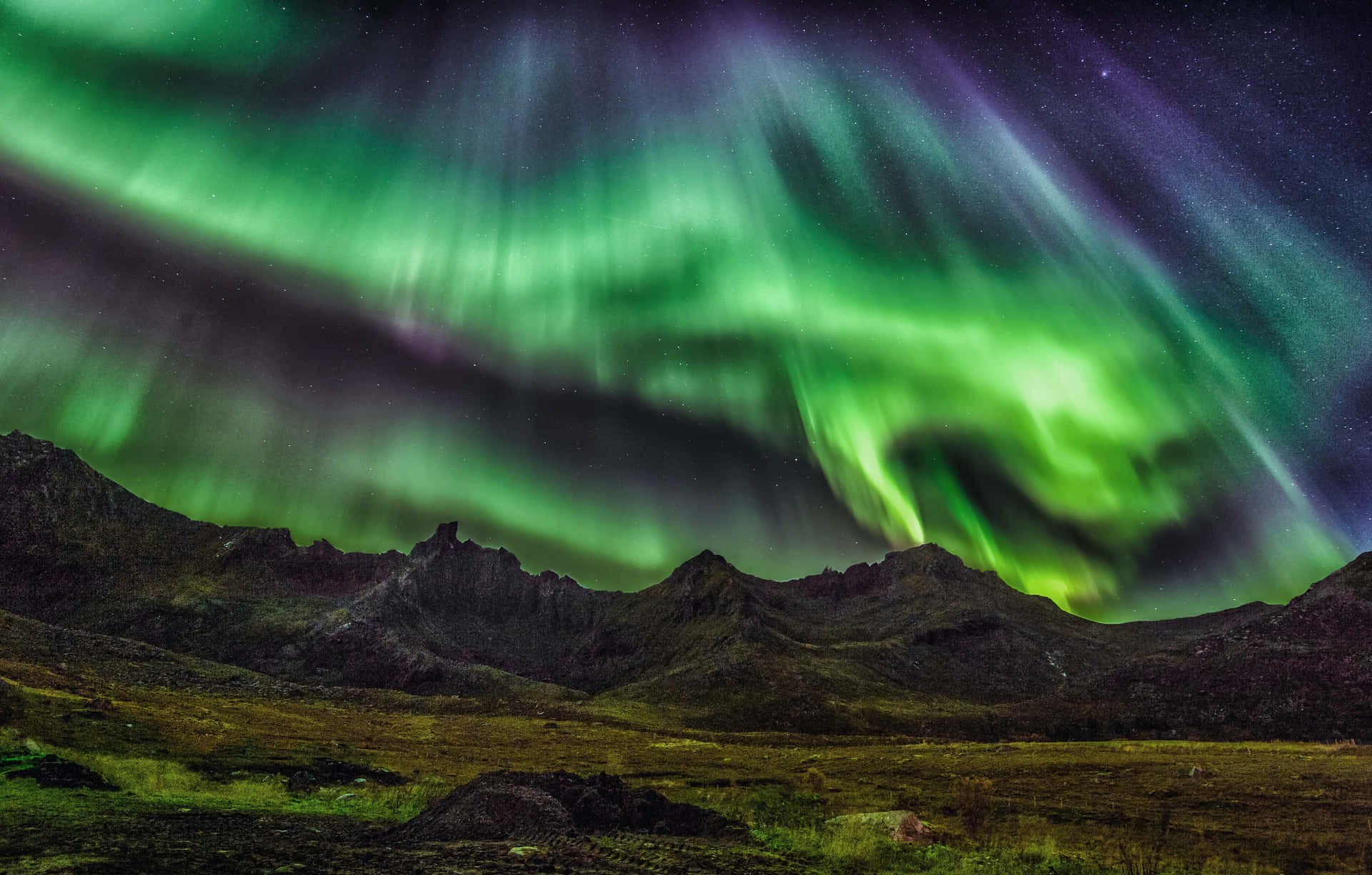 Aurora Borealis Over Iceland