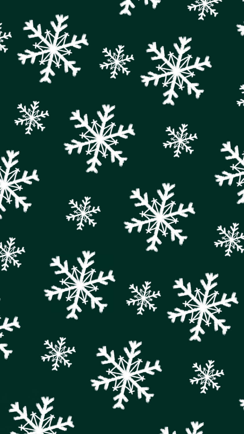 Celebrate the Festive Season in Style with a Dark Green Christmas Wallpaper