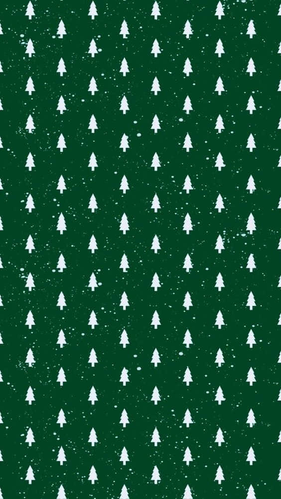 Lamaravilla De Una Tradicional Navidad En Verde Oscuro. Fondo de pantalla