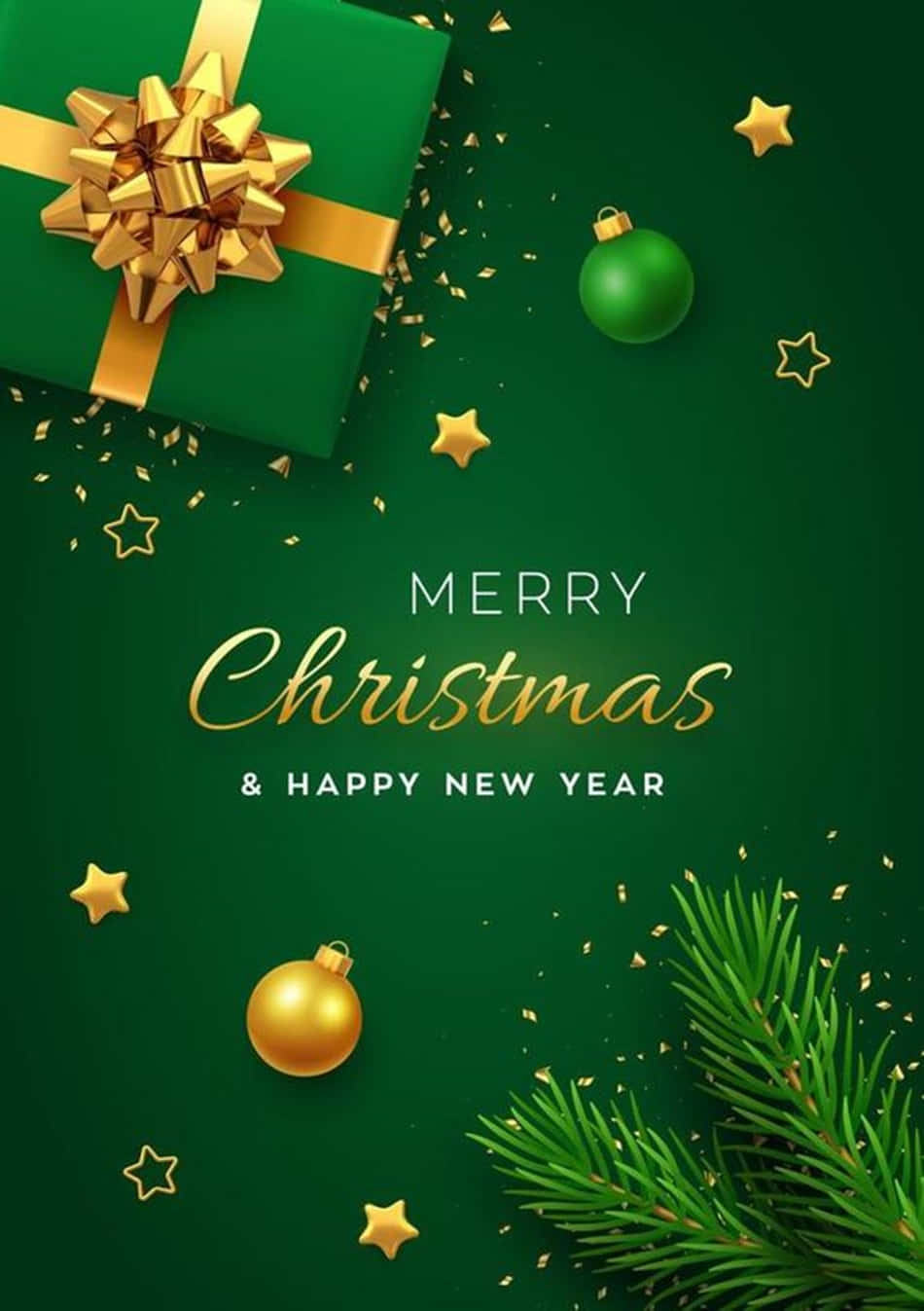 Feiernsie Die Feiertage Mit Einem Dunkelgrünen Weihnachten Wallpaper