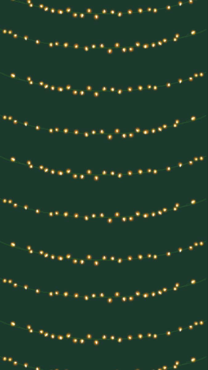 Dunkelgrüneweihnachtsbeleuchtung Wallpaper