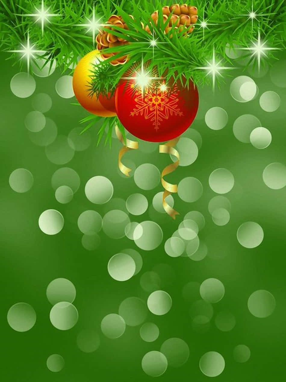 Celebreo Natal Com Estilo Com Um Tema Verde Escuro Para O Seu Computador Ou Celular. Papel de Parede