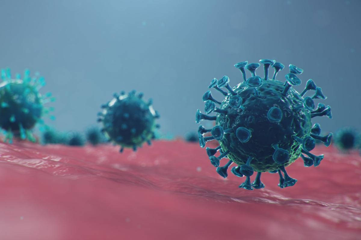 Dark Green Coronavirus Background