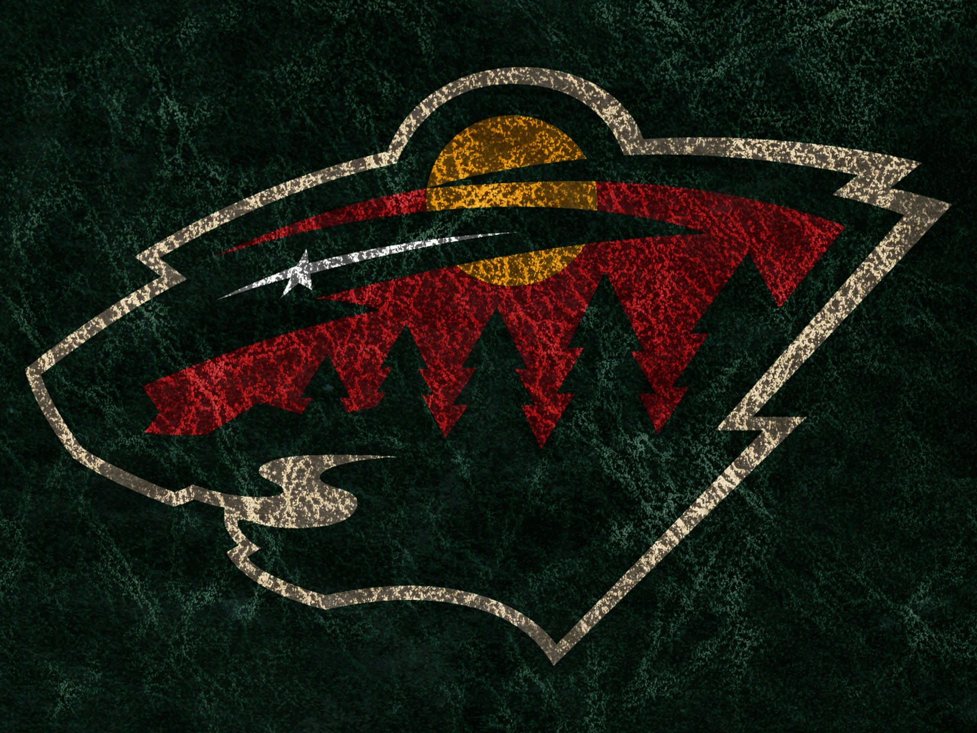 Dark Green Grunge Minnesota Wild