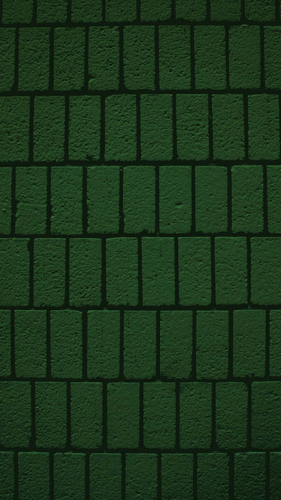 Brickväggmörkgrön Iphone. Wallpaper