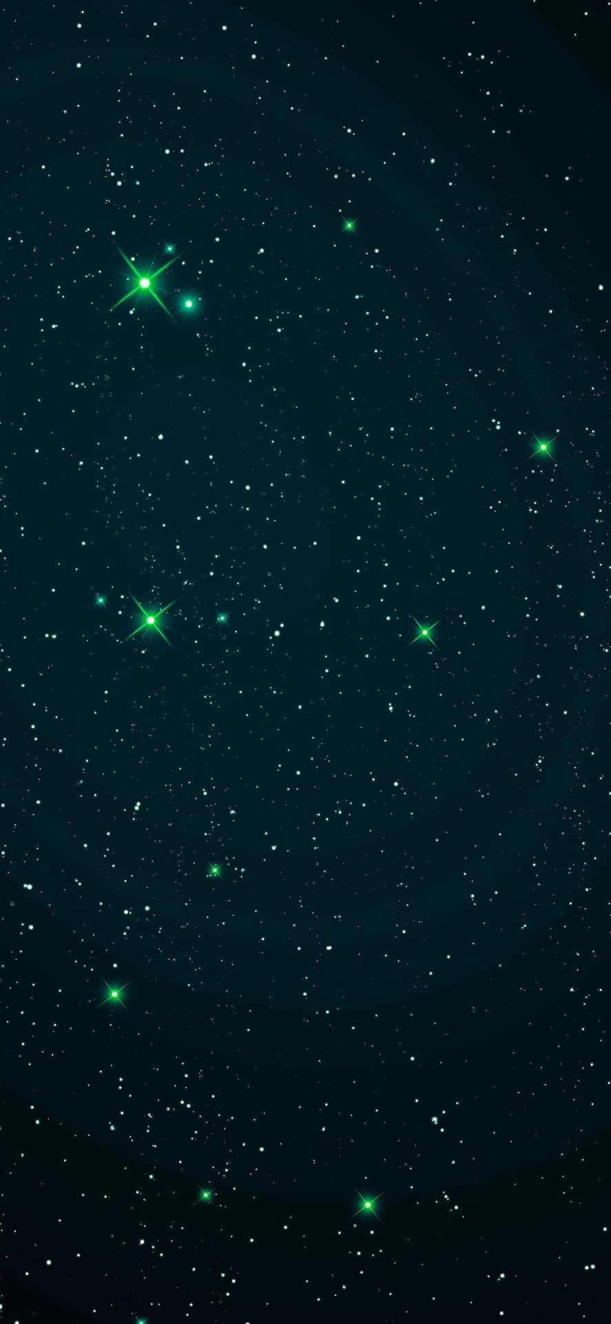 Sky Fyldt med Stjerner Mørkegrøn iPhone Tapet Wallpaper