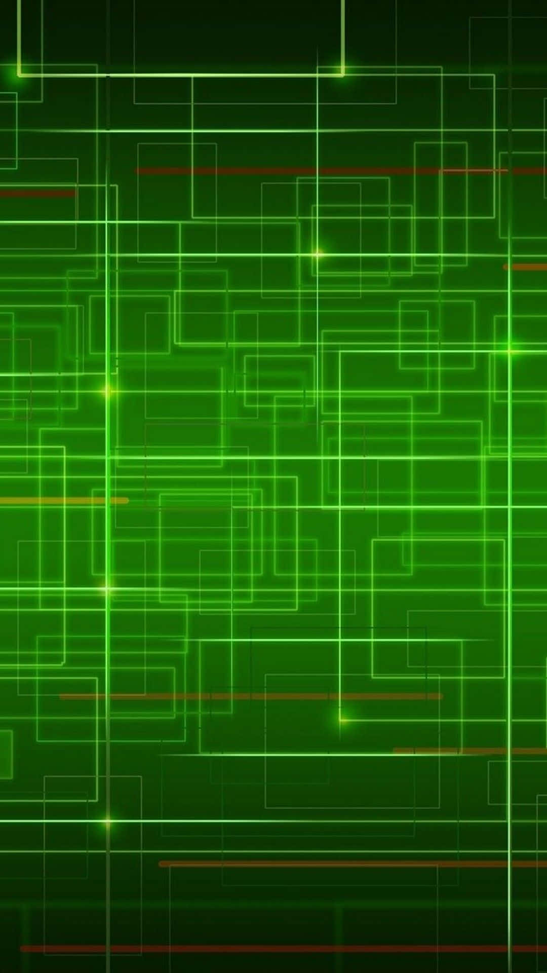 Dark Green iPhone Circuit Line Pattern Wallpaper
