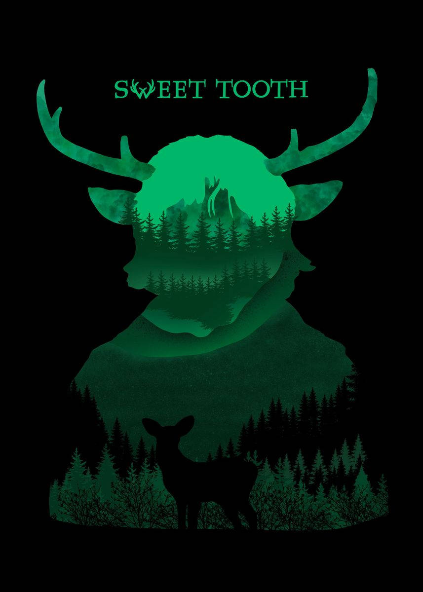 Dark Green Poster Sweet Tooth Wallpaper