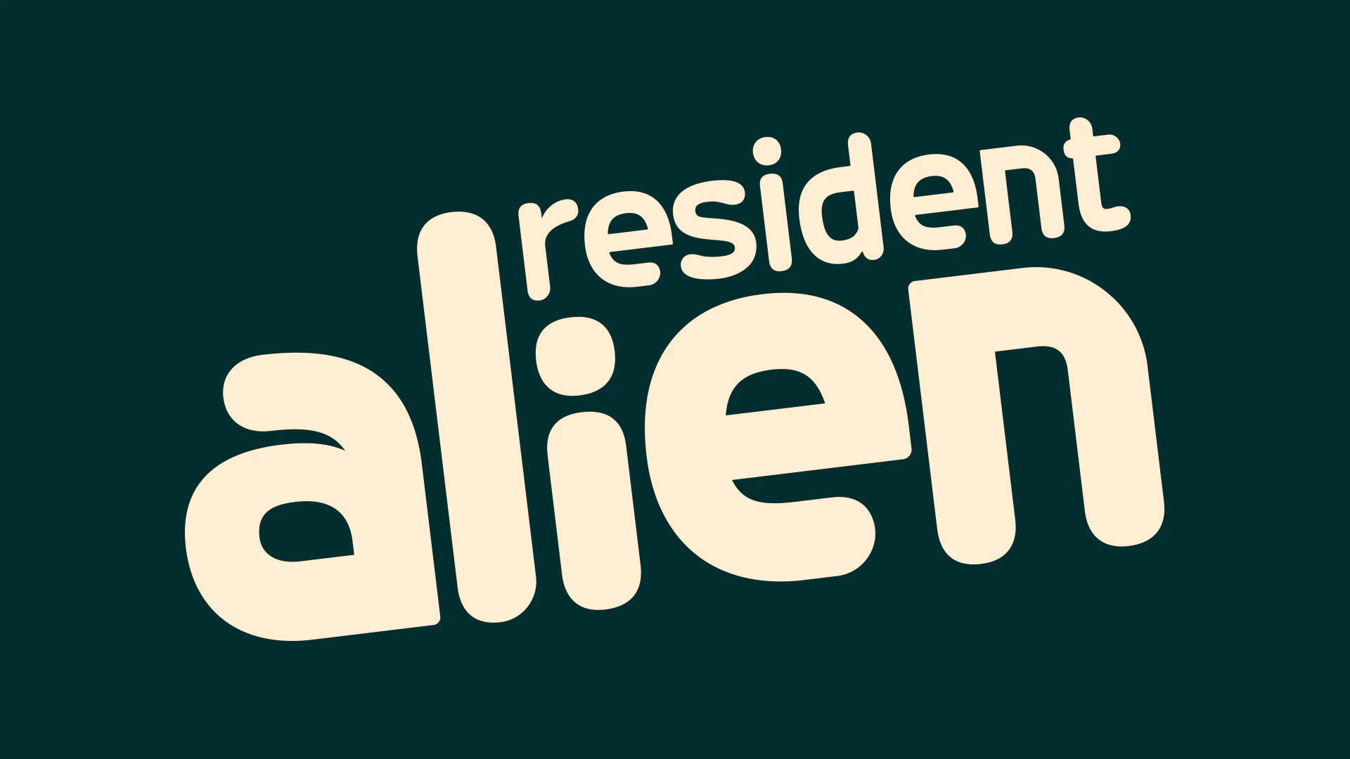 Mørkegrøn Resident Alien med Googly Eyes Wallpaper