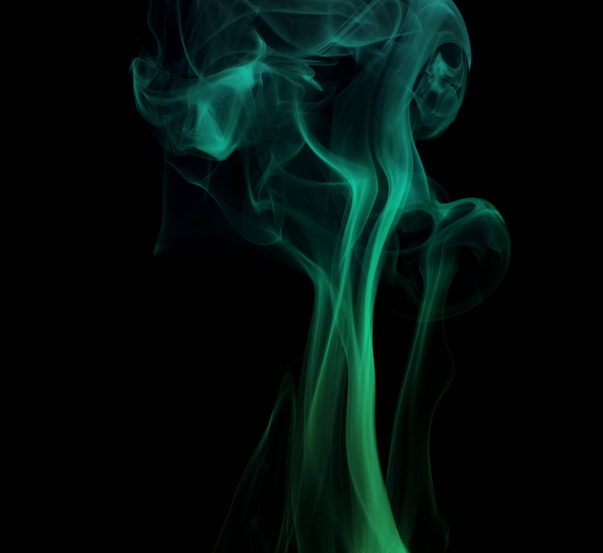 Dark Green Smoke In Black Background