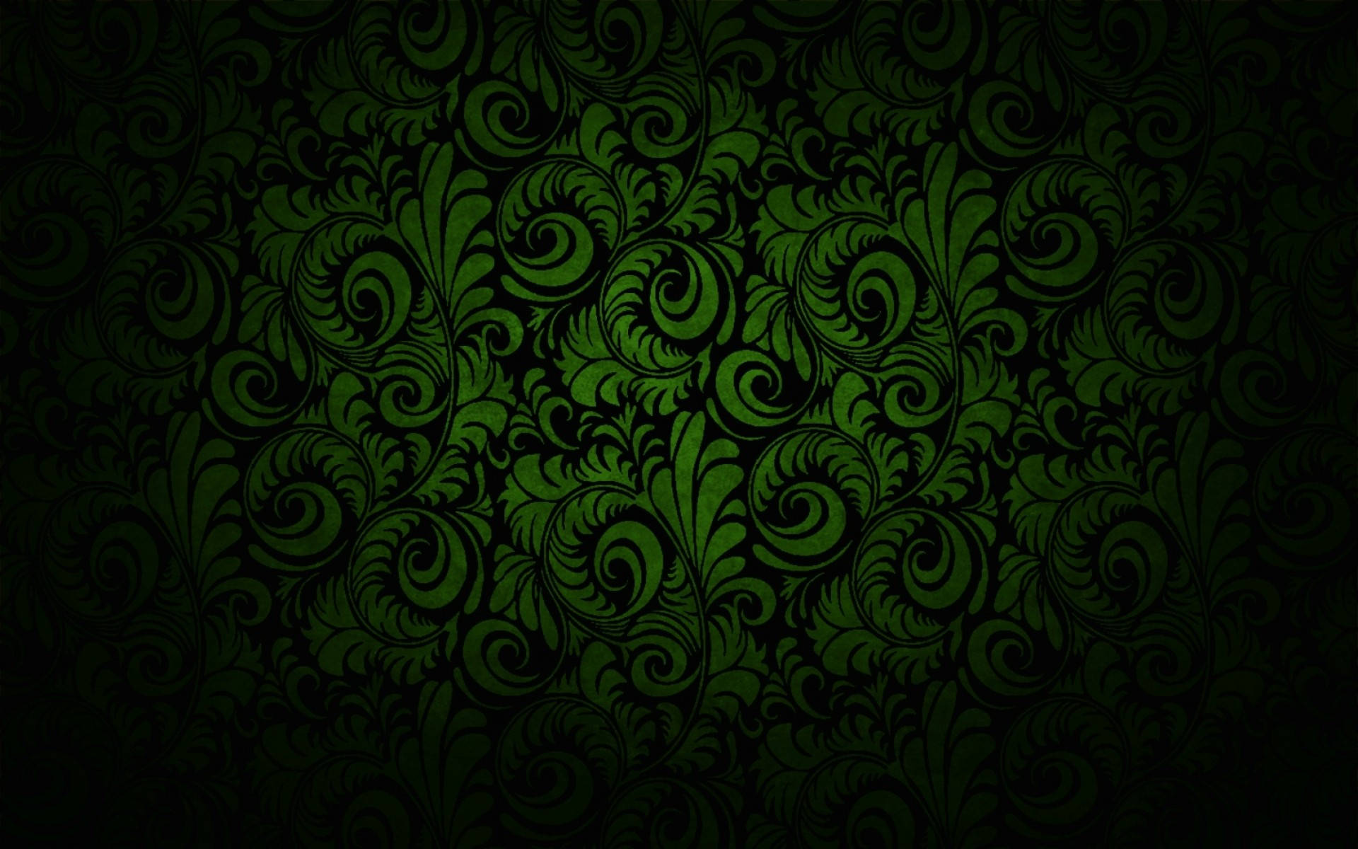 Dark Green Spiral Abstract