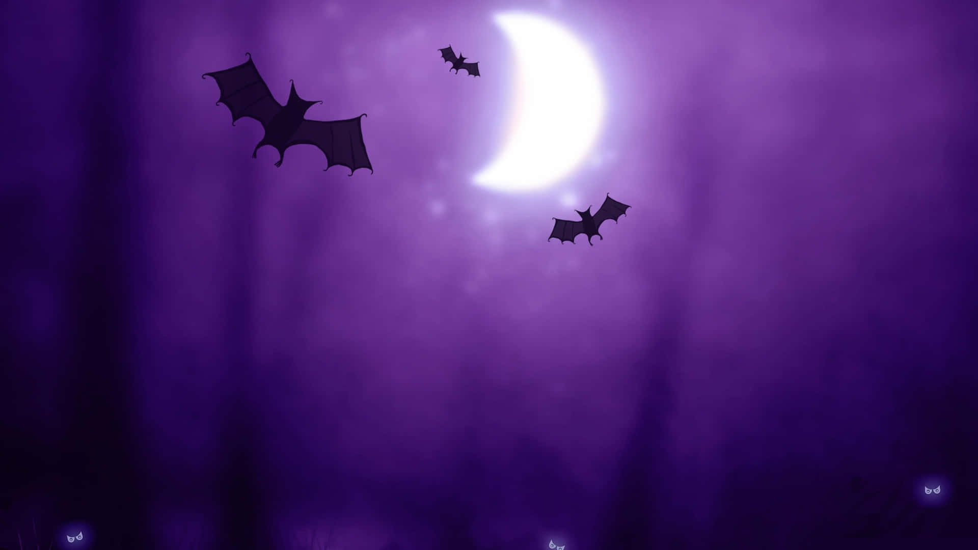 Dark Halloween Bats Moonlight Wallpaper
