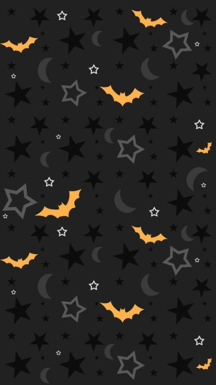 Dark Halloween Bats Pattern Wallpaper