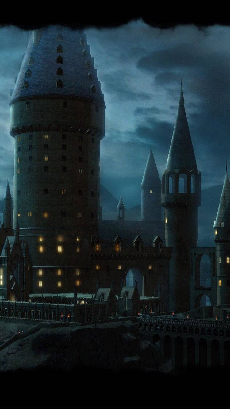 Dark Harry Potter Hogwarts iPhone Wallpaper