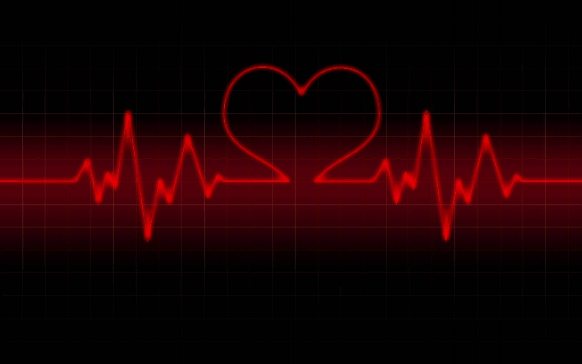 Dark Heart In Heart Rate Line Wallpaper