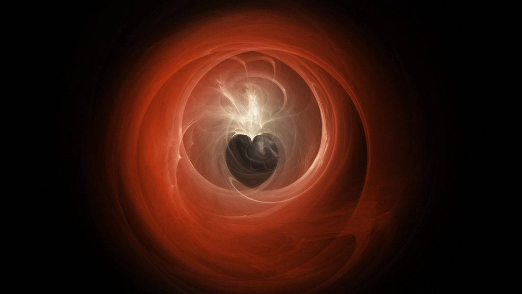 Dark Heart In Middle Of Vortex Wallpaper