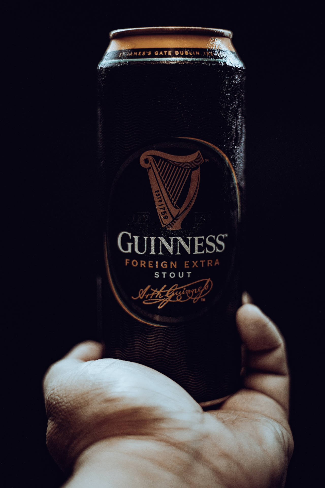Dark Irish Dry Stout Guinness Can Wallpaper