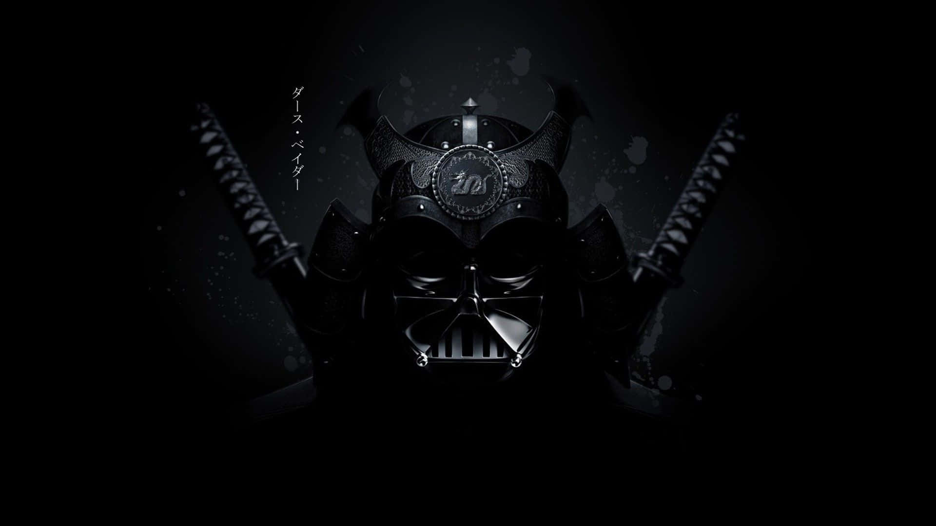 Dark Japanese Mask Of The Samurai Darth Vader Wallpaper