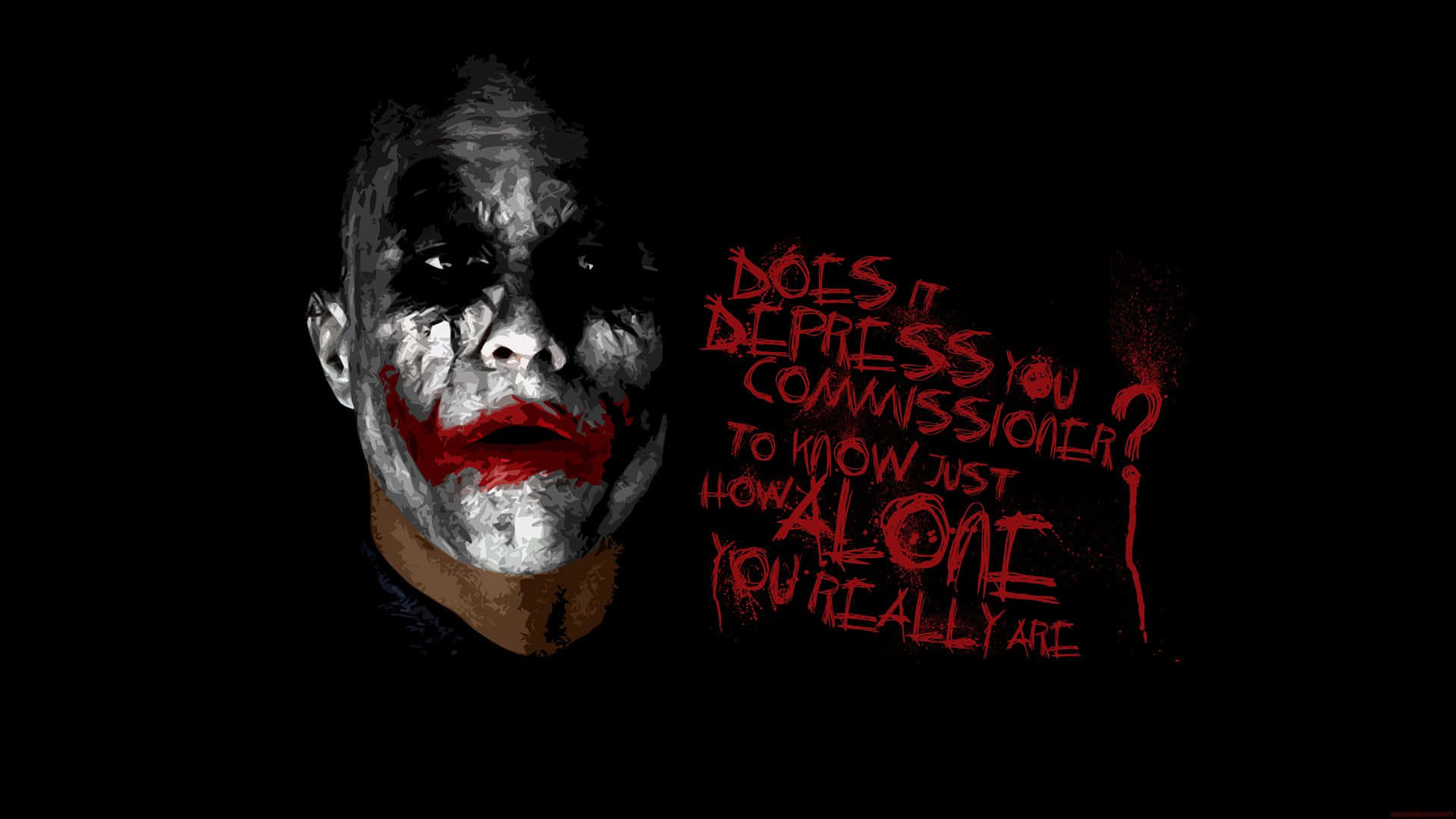 The Dark Joker Reigns in this Intense Artwork Wallpaper