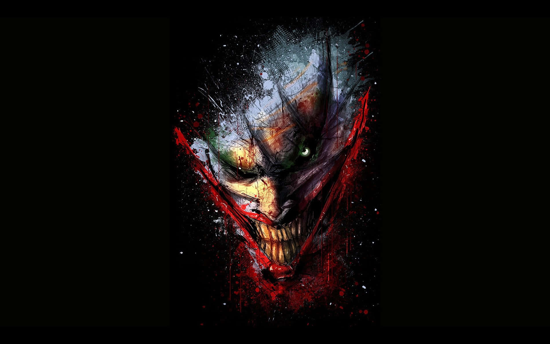 Sinister Smirk of the Dark Joker Wallpaper