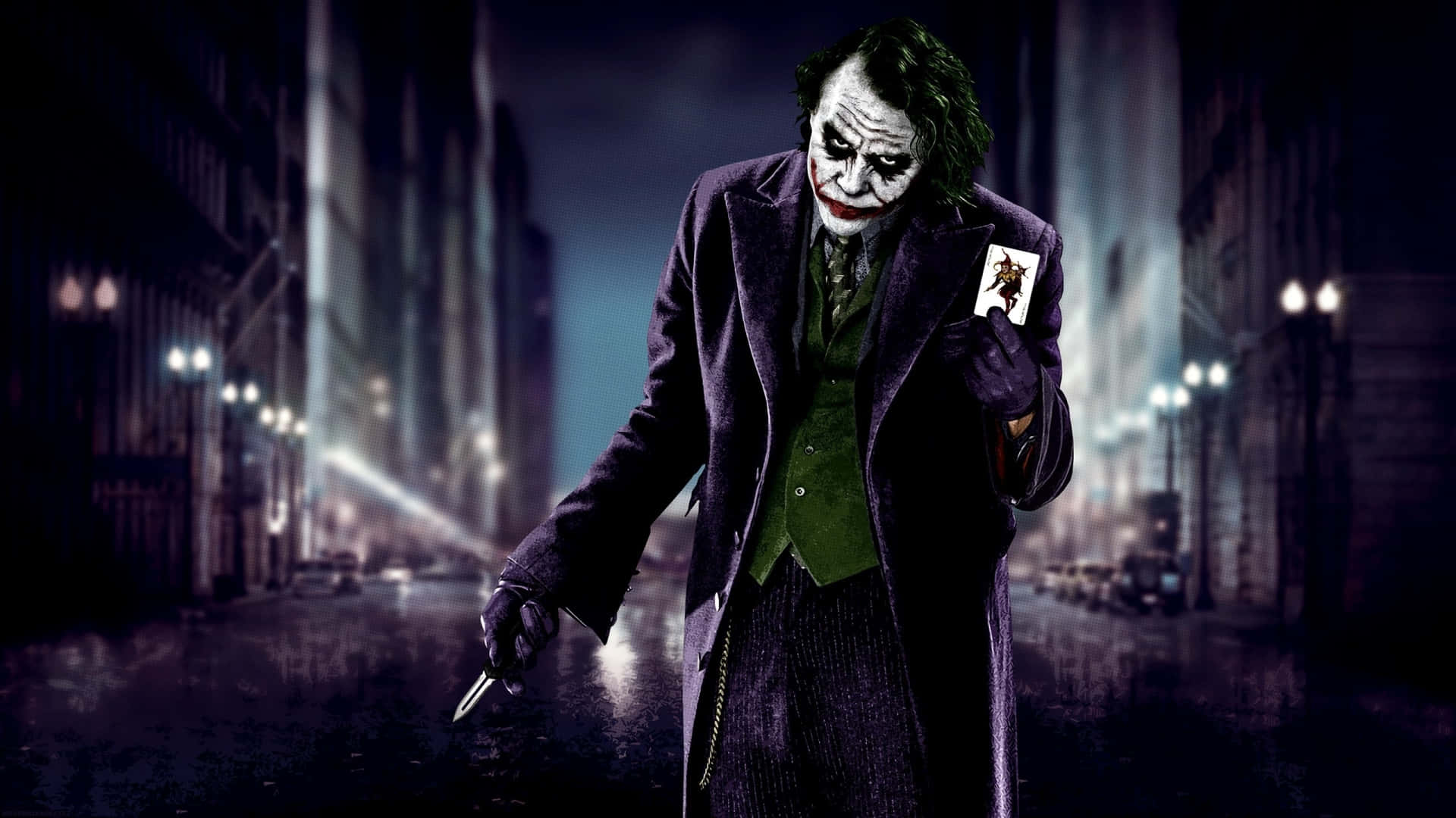 The Dark Joker - A Menacing Presence Wallpaper