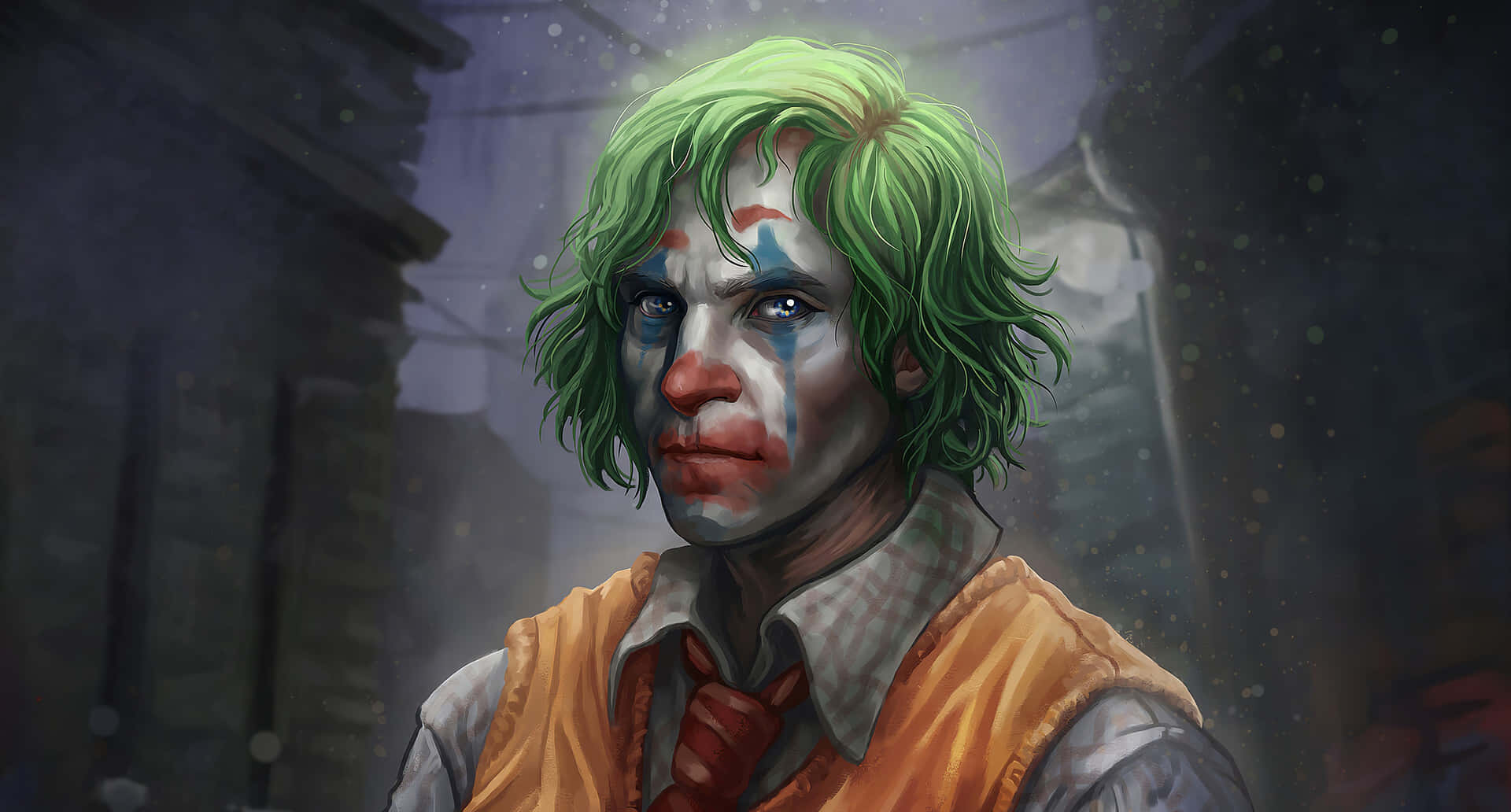 Retratofascinante Del Joker Oscuro Fondo de pantalla