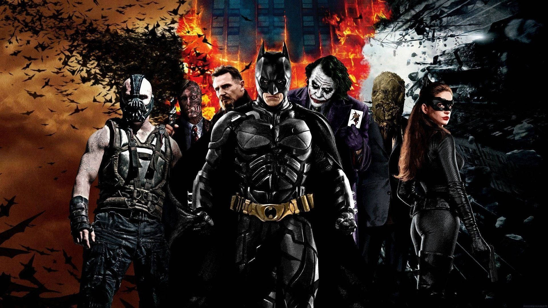 Películade Batman El Caballero Oscuro Y Los Villanos. Fondo de pantalla