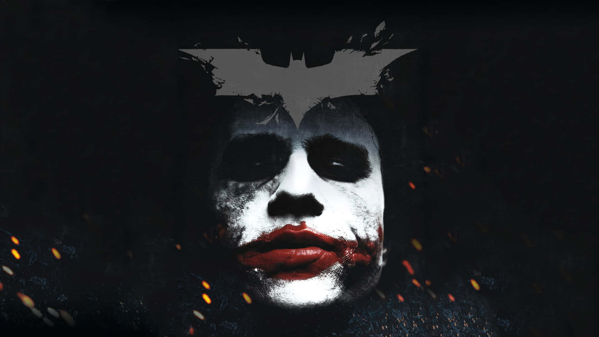 Mörkretsriddare Joker I 4k Ultra Hd Batman-logotyp. Wallpaper