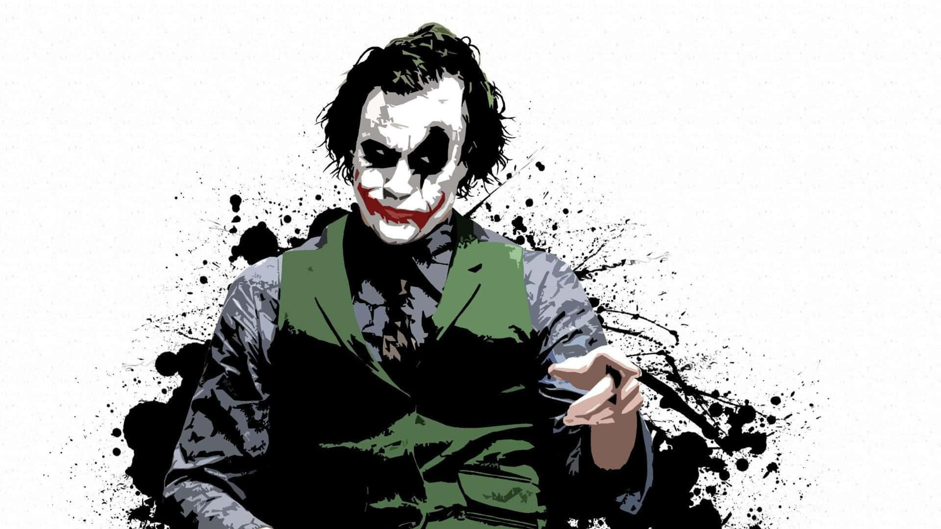Mørk Ridder Joker I 4k Ultra Hd Tegneseriekarakter Design Wallpaper