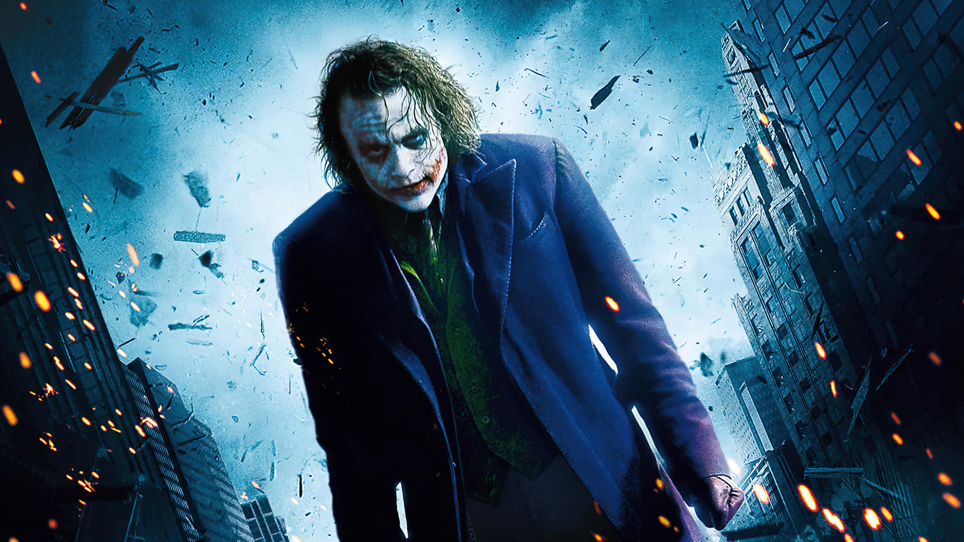 Mørk Ridder Joker i 4K Ultra HD-filmplakat Tapet Wallpaper
