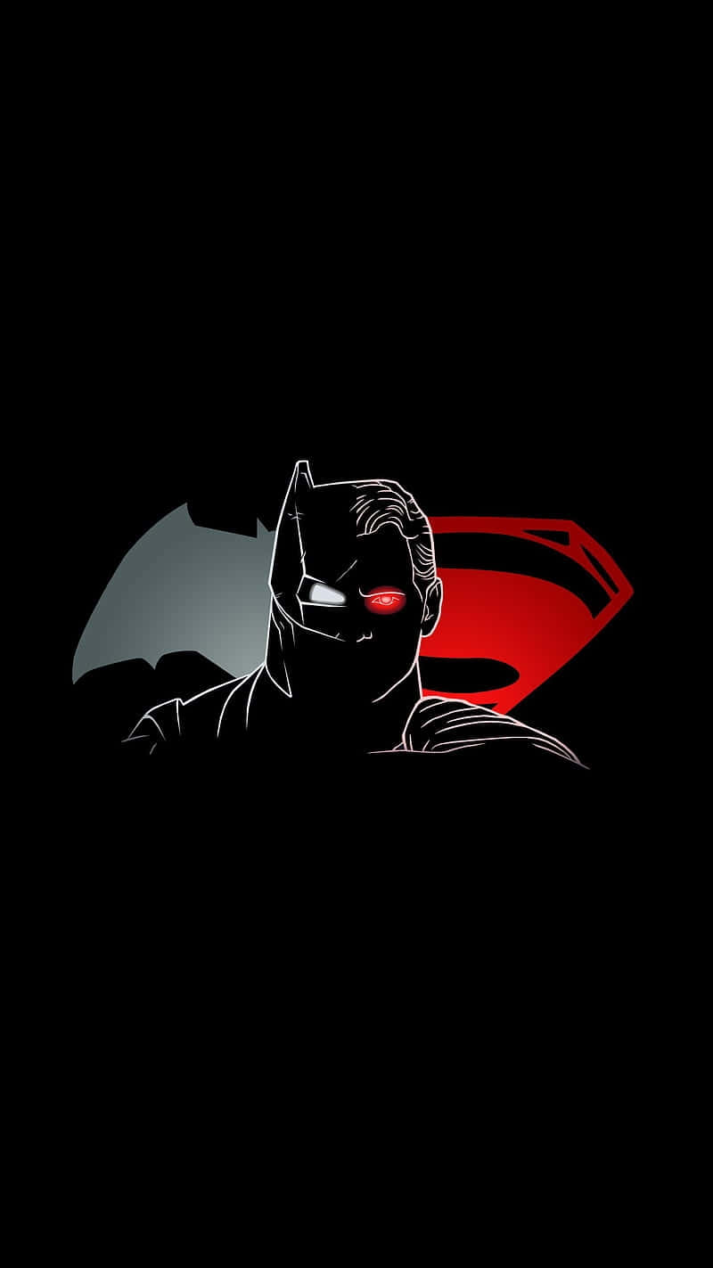 Download Dark Knight Red Eyes Superman Logo Wallpaper | Wallpapers.com