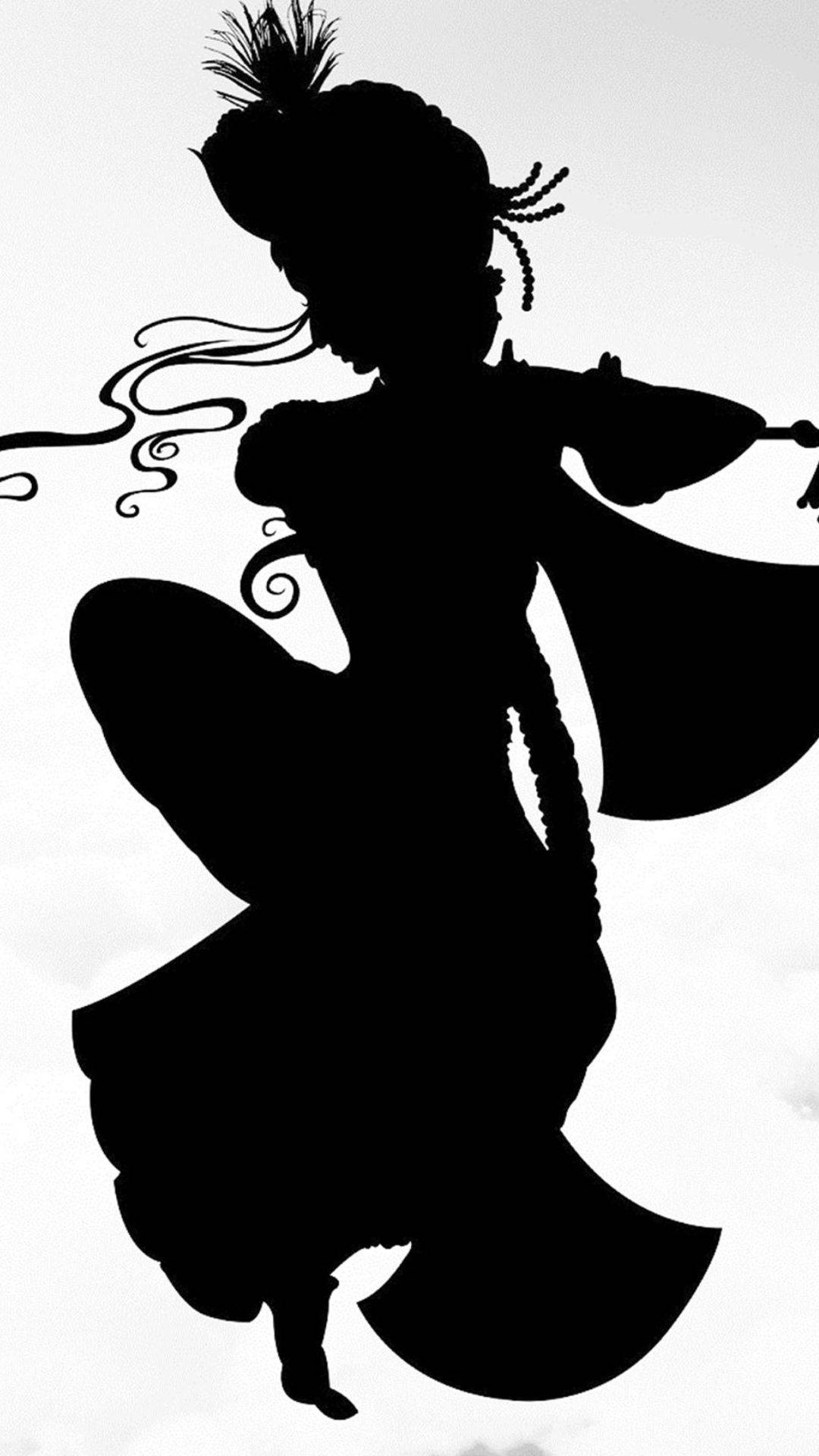 Dark Krishna Shadow Wallpaper