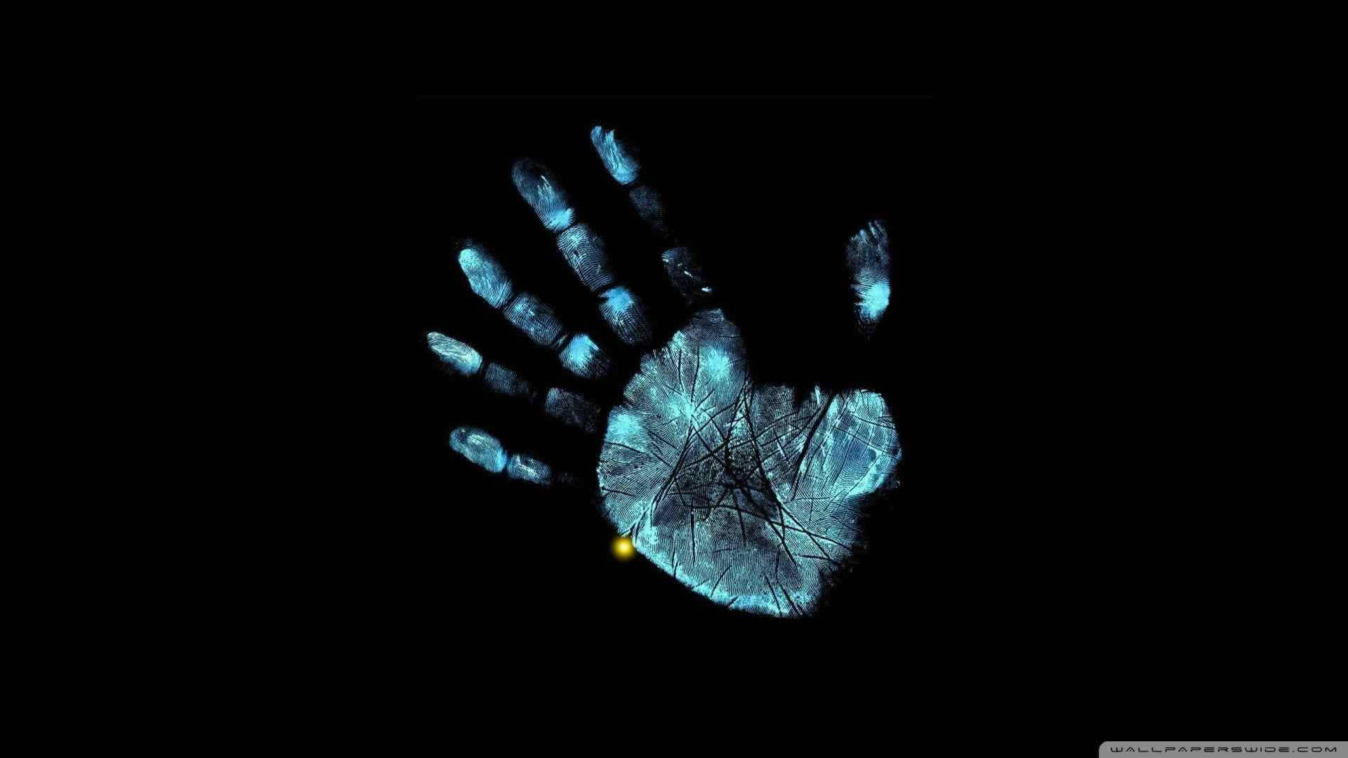 Dark Laptop Fringe Handprint