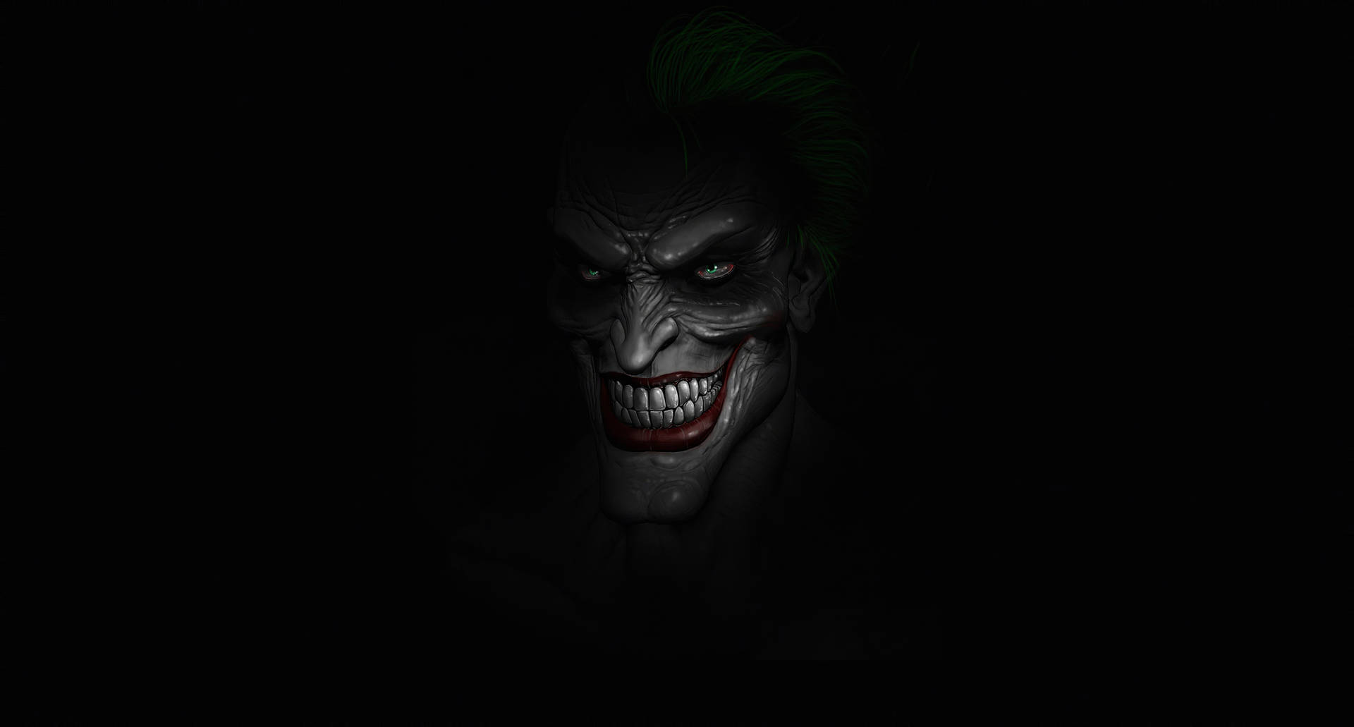 Dark Laptop Joker Creepy Smile